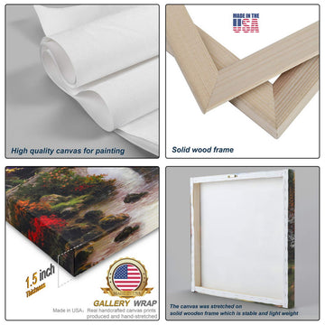 1Pcs Canvas Prints With Your Photo Custom Canvas Wall Art Personalized Canvas Pictures, Customized To Any Style, Us Factorygifts For Family, Wedding, Friends, Home Decoration Wrapped Canvas Colorful Medium 25In 32In Painting Prints And Posters Art Deco