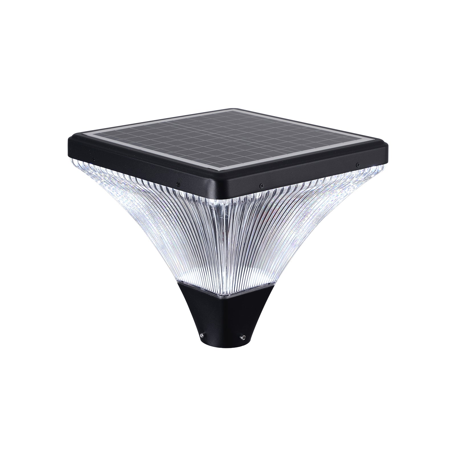 Solar Street Lamp Cap Black Pc Aluminium