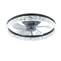 Ceiling Fan With Lights Dimmable Led Black Aluminium Iron