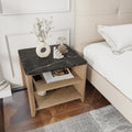 Tobacco Wood Grain Coffee Table. Nightstand Marble Primary Living Space American Traditional Open Storage Particle Board