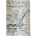 Shifra Luxury Area Rug In Gray With Silver Abstract Design Multicolor Polyester