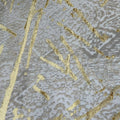 Shifra Luxury Area Rug In Beige And Gray With Gold Abstract Design Multicolor Polyester