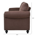 3 Seater Sofa. Brown Foam Fabric