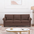 3 Seater Sofa. Brown Foam Fabric