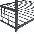 Full Size Metal House Bed, Black Black Metal