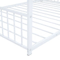 Full Size Metal House Bed, White White Metal