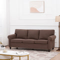 3 Seater Sofa. Brown Foam Fabric