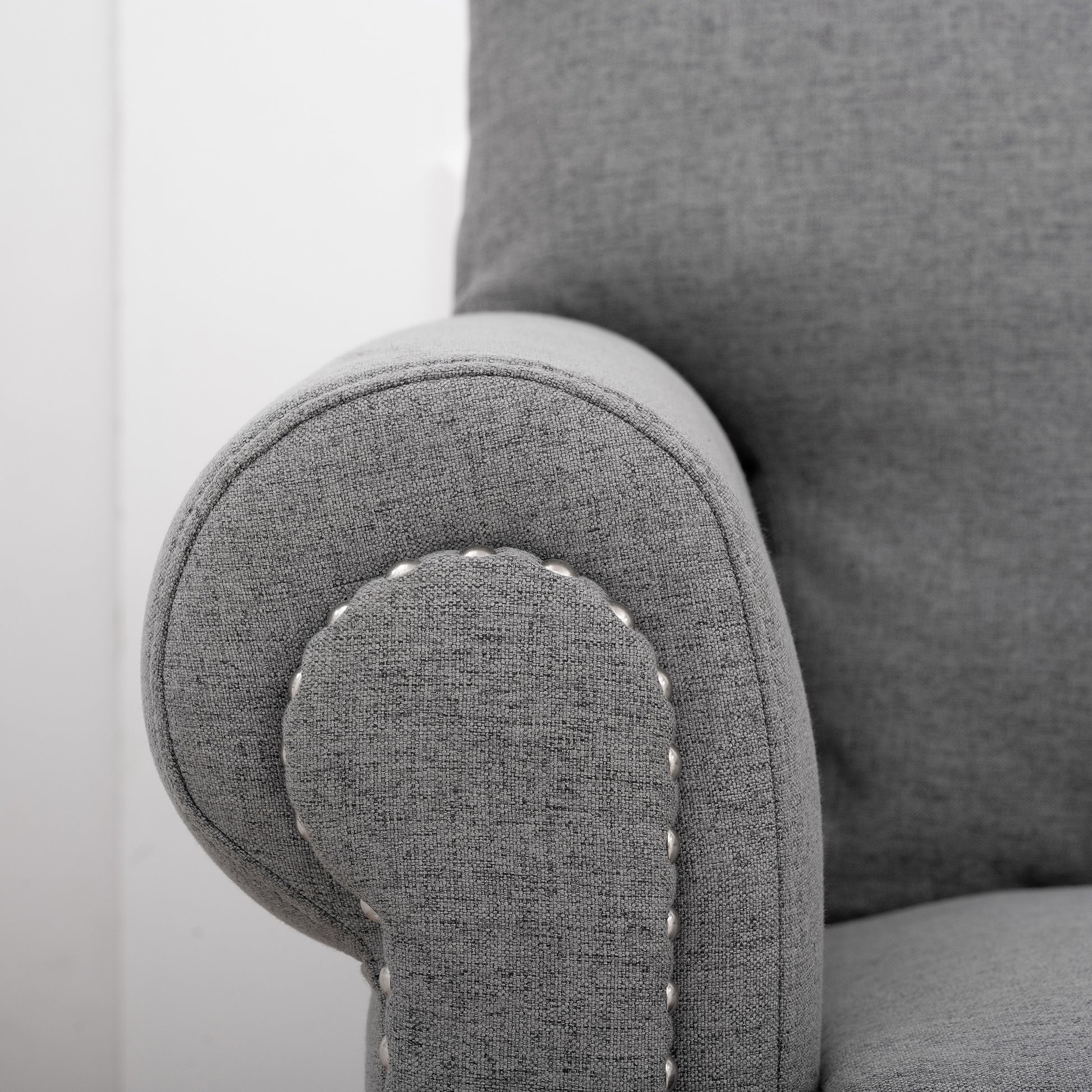 3 Seater Sofa. Grey Foam Fabric