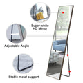 The 4Th Generation Gray Solid Wood Frame Full Body Mirror, Dressing Mirror, Bedroom Porch, Decorative Mirror, Clothing Mirror, Floor Mirror, Wall Mirror. Gray Glass