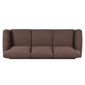 3 Seater Sofa. Brown Foam Fabric