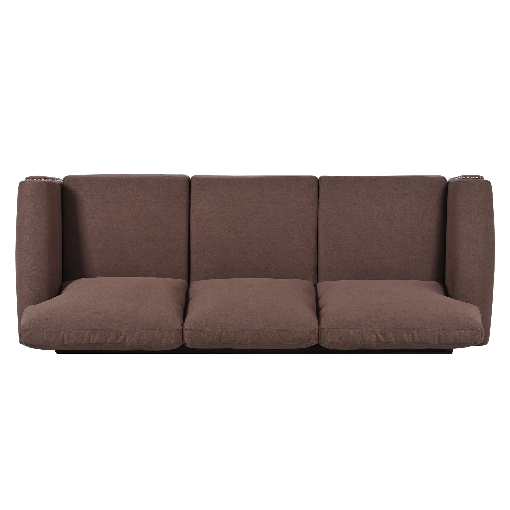 3 Seater Sofa. Brown Foam Fabric