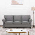 3 Seater Sofa. Grey Foam Fabric