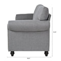 3 Seater Sofa. Grey Foam Fabric