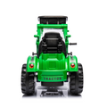 Kids Ride On Excavator, 12V Battery Powered Construction Vehicles For Kids, Front Loader With Horn, 2 Speeds, Forward Backward, Safety Belt,Treaded Wheels, Digger, Green Ride On Car Green Plastic