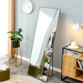 The 4Th Generation Gray Solid Wood Frame Full Body Mirror, Dressing Mirror, Bedroom Porch, Decorative Mirror, Clothing Mirror, Floor Mirror, Wall Mirror. Gray Glass