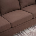 3 Seater Sofa. Brown Foam Fabric