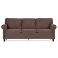 3 Seater Sofa. Brown Foam Fabric