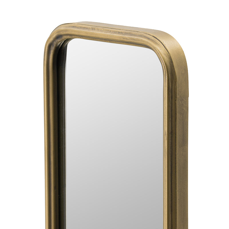 47" X 8" Full Length Mirror With Antique Gold Metal Frame, Long Mirror For Hallway Living Room Bedroom Bathroom Gold Iron