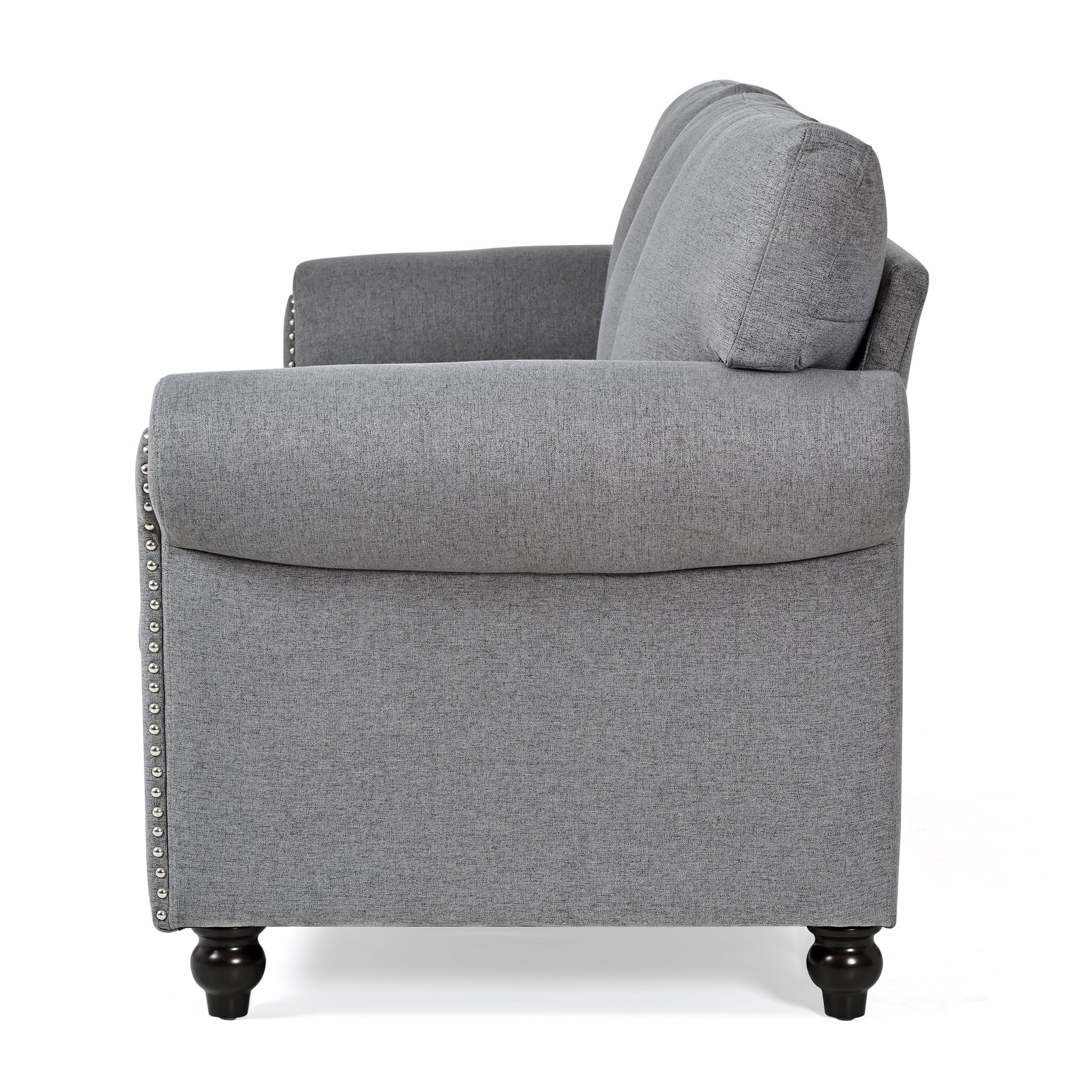 3 Seater Sofa. Grey Foam Fabric