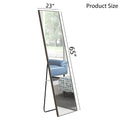 The 4Th Generation Gray Solid Wood Frame Full Body Mirror, Dressing Mirror, Bedroom Porch, Decorative Mirror, Clothing Mirror, Floor Mirror, Wall Mirror. Gray Glass