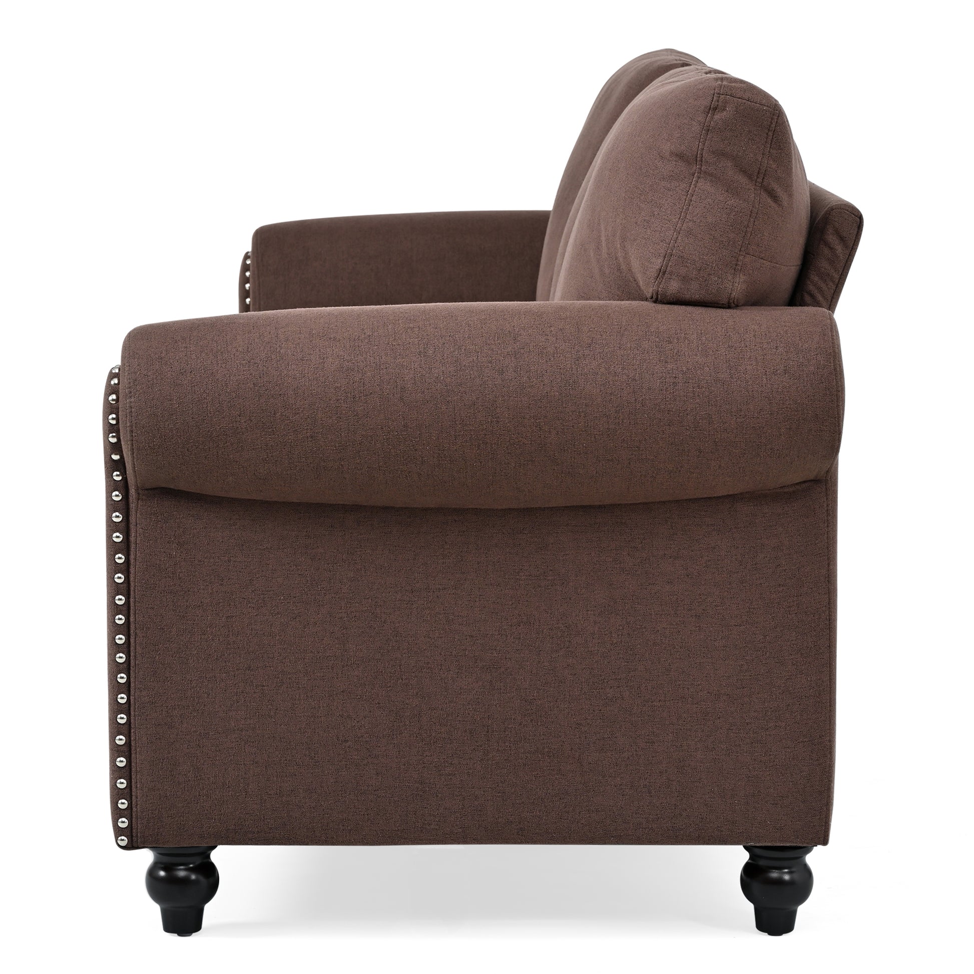 3 Seater Sofa. Brown Foam Fabric