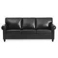 3 Seater Sofa. Black Pu Foam Fabric