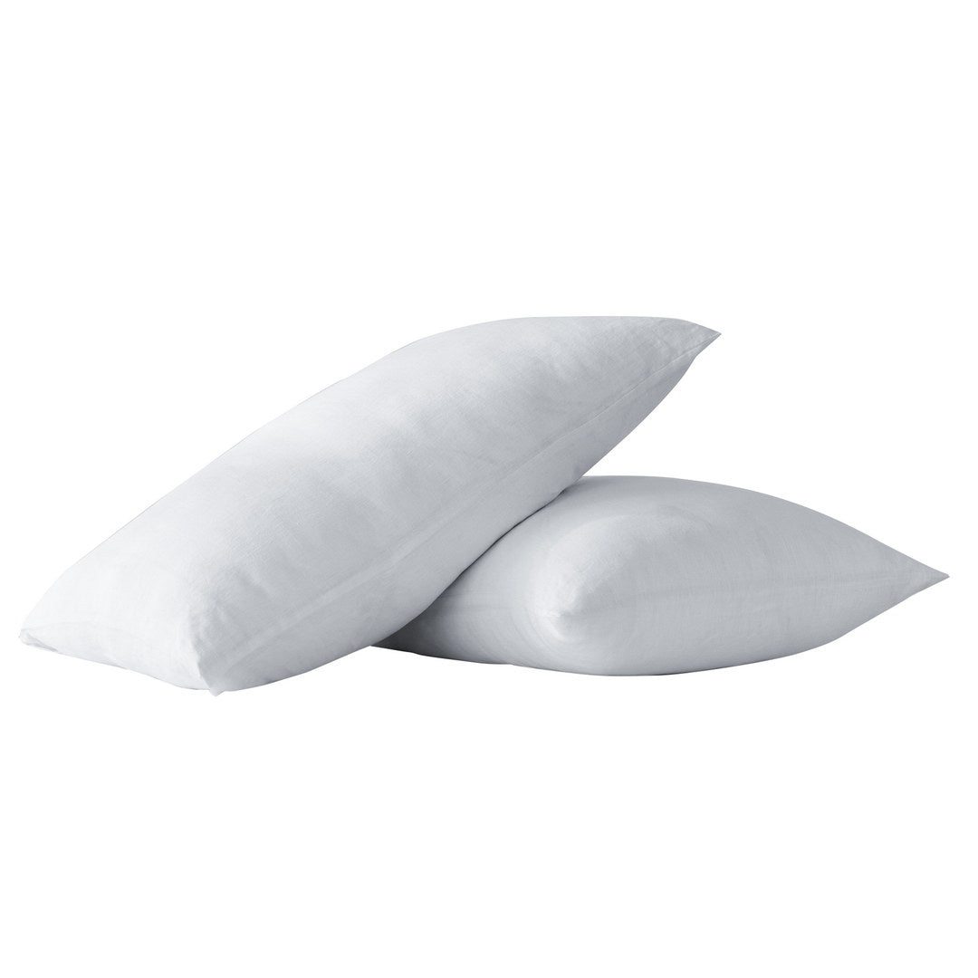 Pillow Cases Standard Size, White Pillow Cases Set Of 2, Pillowcases Standard, Premium Soft Linen Pillow Case With Envelope Enclosure 20"X27" White Linen Linen