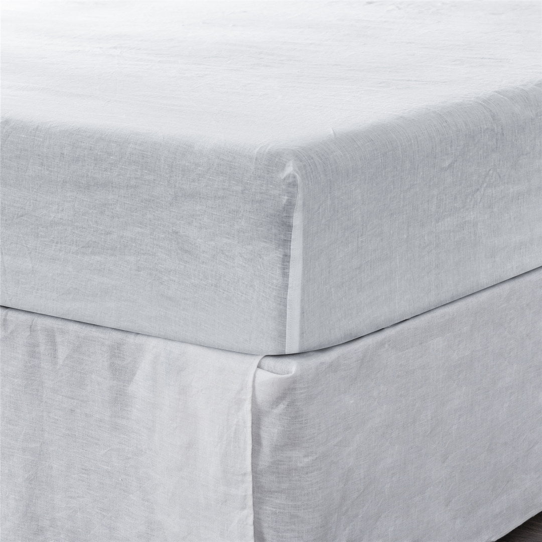 King Fitted Sheet 1 Pc, Bed Sheets King Size, Linen Sheets, Hotel Sheets, White Sheets,& Fade Resistant King Sheets White Linen Linen