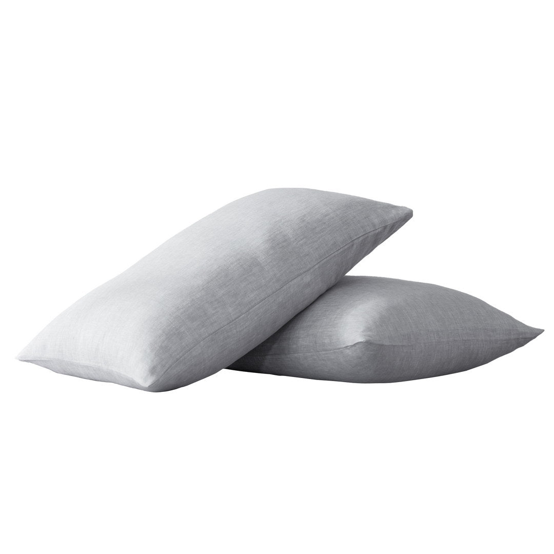 Pillow Cases Standard Size, Standard Pillow Cases Set Of 2, Pillowcases Standard, Premium Soft Linen Pillow Case With Envelope Enclosure 20"X27", Cloud White Linen Linen