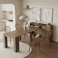 Modern Extendable Dining Table With Storage Barnwood Mdf