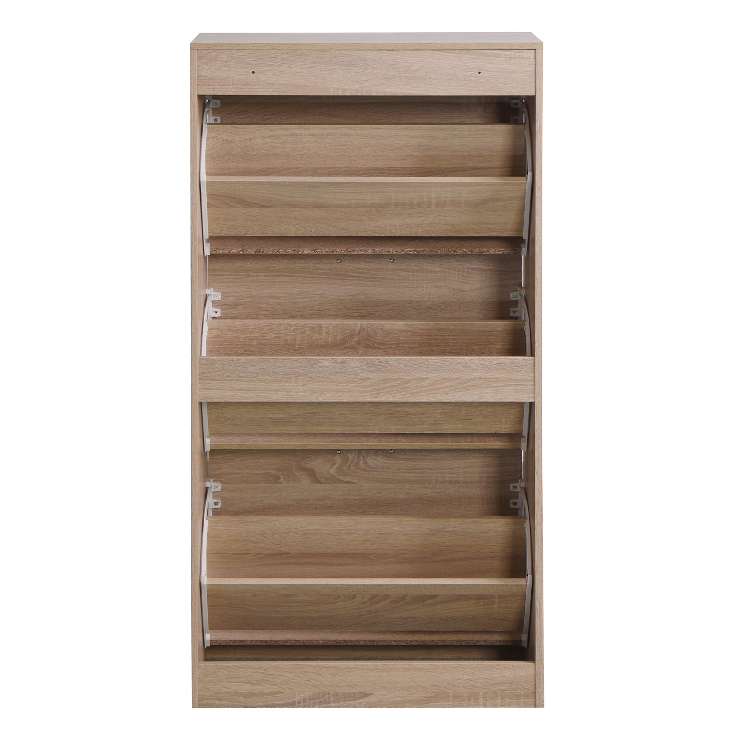 3 Drawer Shoe Storage Cabinet, 3 Tier Wood Shoe Rack Storage Organizer For Entryway Wood Particle Board