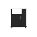 Lower Microwave Cabinet Kit, Black Wengue Finish Black Particle Board