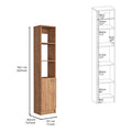 Linen Cabinet Emmett,Two Interior Shelves, Pine Finish Espresso Particle Board