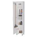 Storage Cabinet Buccan, Five Shelves, White Finish White Particle Board