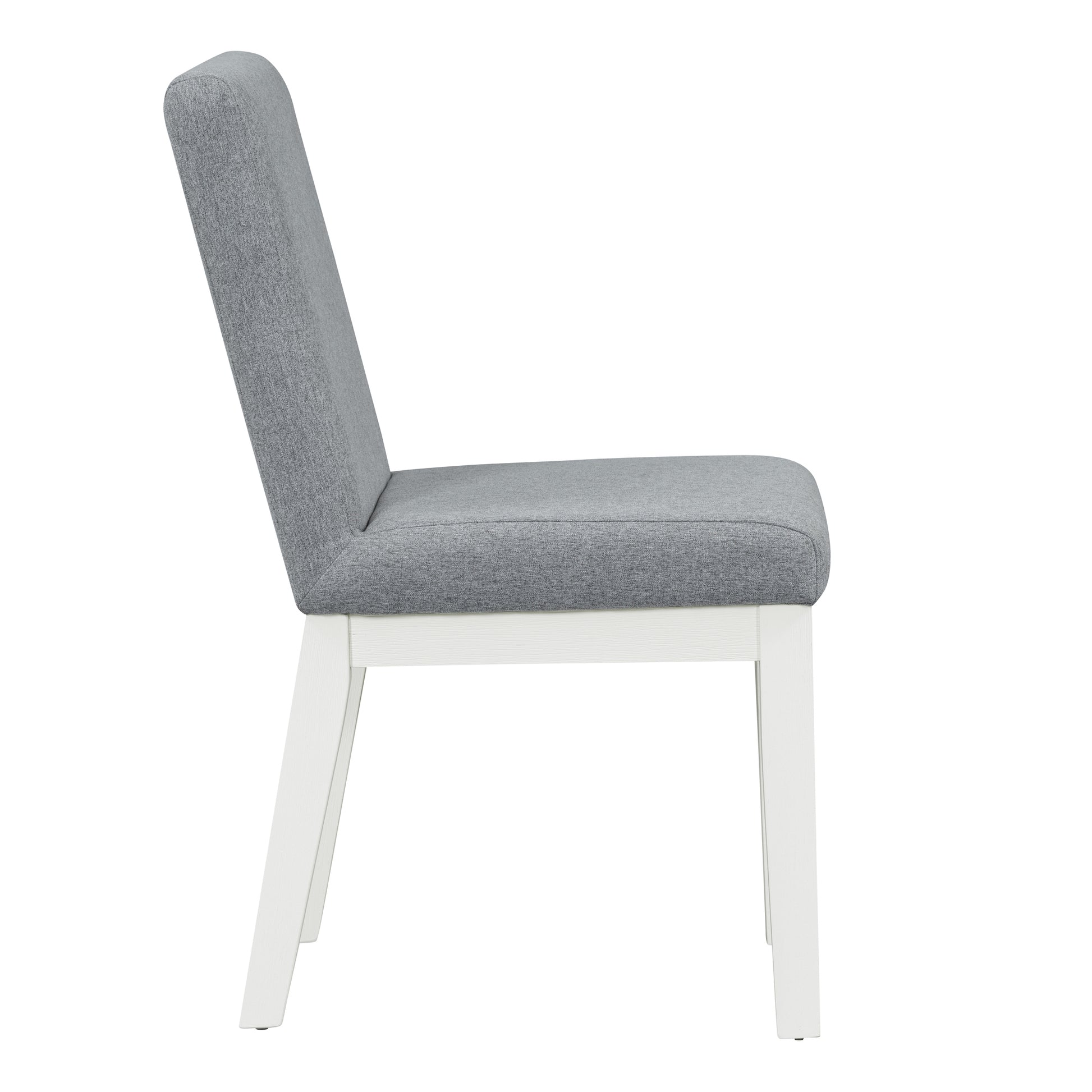 Simple And Modern 4 Piece Upholstered Chairs With White Legs For Living Room, Dining Room White Gray White Gray Rubber Wood