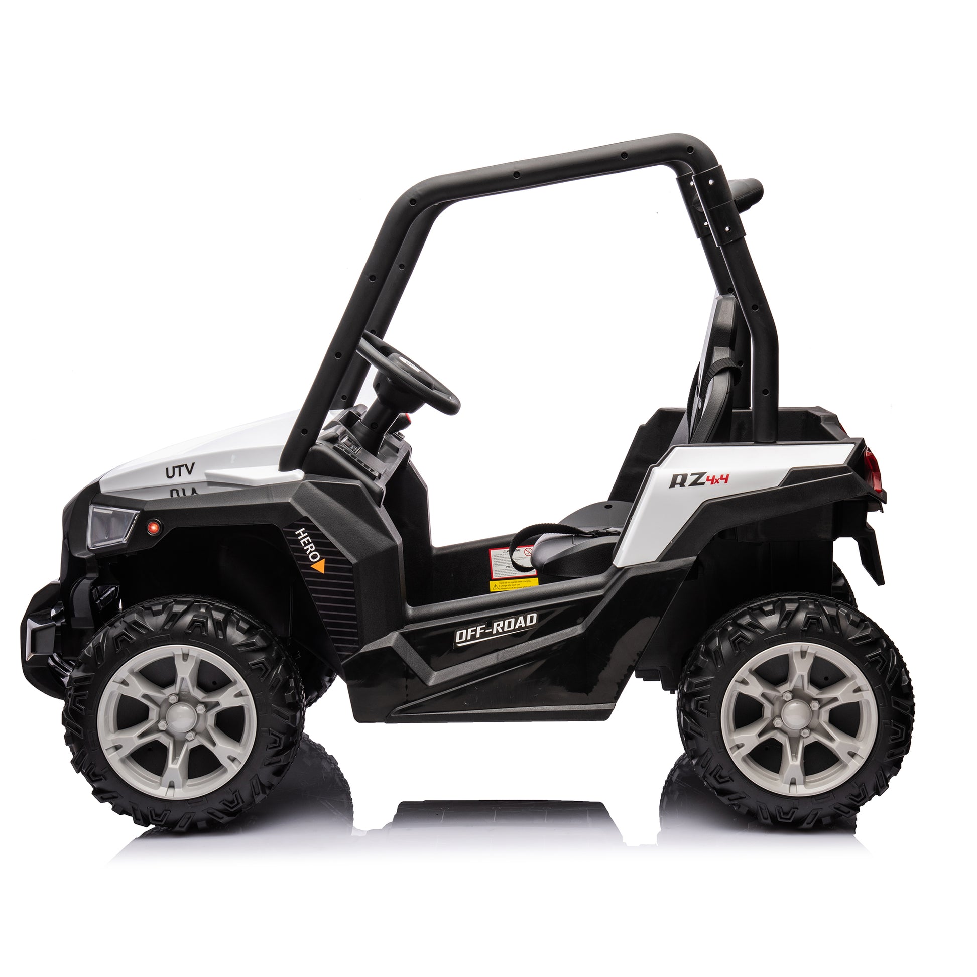 12V Dual Drive Remote Control Electric Kid Ride On Car,Battery Powered Kids Ride On Car White, 4 Wheels Children Toys Vehicle,Led Headlights,Remote Control,Music,Usb. White Polyethylene