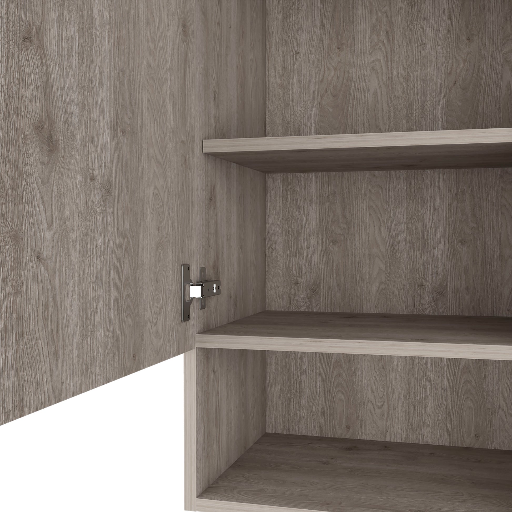 Medicine Cabinet Porto, Two Internal Shelves, Light Gray Finish Light Gray Particle Board