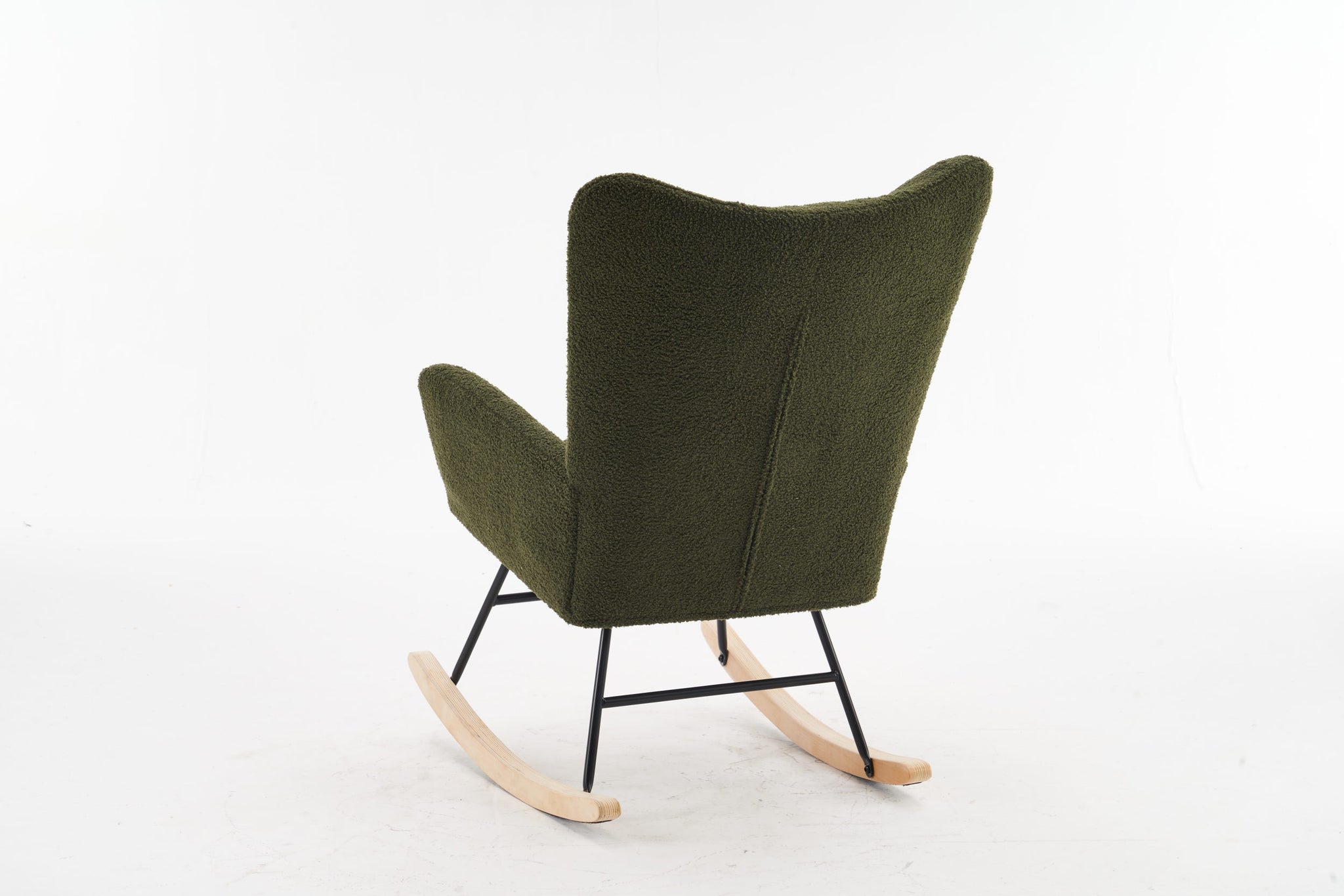 Rocking Chair Nursery, Solid Wood Legs Reading Chair green-primary living space-modern-rocking