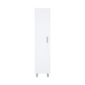 Storage Cabinet Molekeede, Four Shelves, White Finish White Particle Board