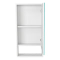 Medicine Cabinet Irvine, One External Shelf, White Finish White Particle Board