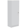 Pantry Miami, Single Door Cabinet, White Finish White Particle Board