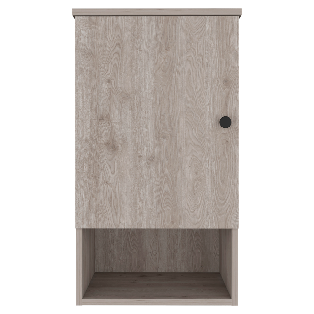 Medicine Cabinet Porto, Two Internal Shelves, Light Gray Finish Light Gray Particle Board