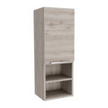 Medicine Cabinet Hazelton, Open And Interior Shelves, Light Gray Finish Light Gray Particle Board