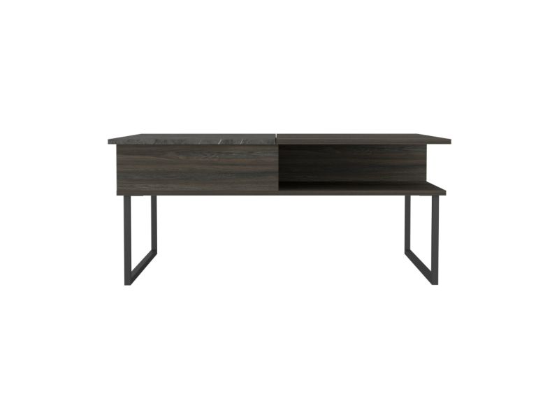 Lift Top Coffee Table Juvve, One Shelf, Carbon Espresso Onyx Finish Espresso Particle Board