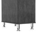 Pantry Piacenza,Two Double Door Cabinet, Smokey Oak Finish Gray Particle Board