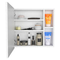 Medicine Cabinet Viking, Three Internal Shelves, Single Door, Two External Shelves, White Finish White Particle Board