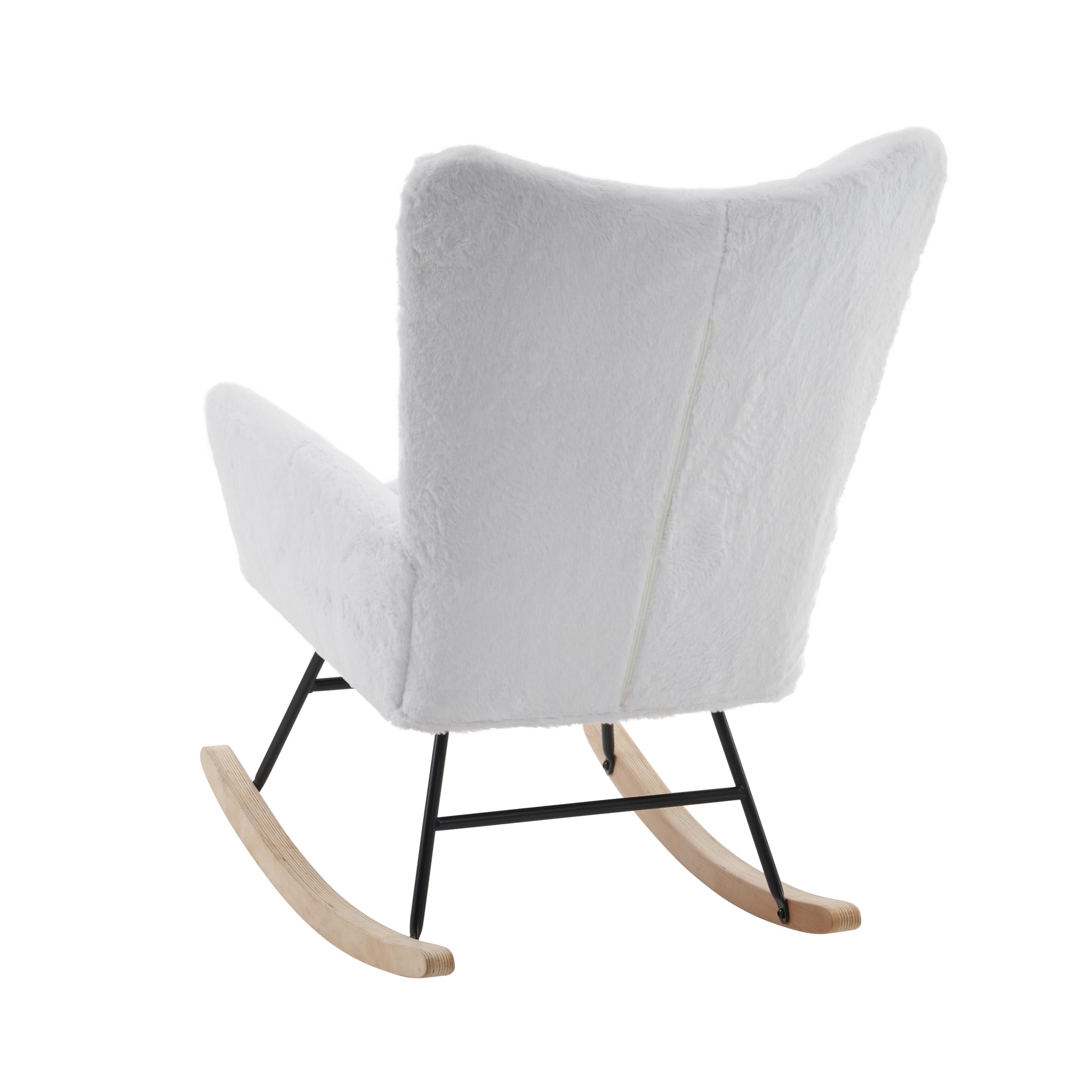 Rocking Chair Nursery, Solid Wood Legs Reading Chair white-primary living space-modern-rocking