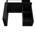 Desk Ryndon, Hutch, Black Wengue Finish Black Particle Board