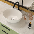 16X13 Inch White Ceramic Oval Vessel Bathroom Sink White Ceramic