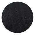 Retro Round Dining Table Minimalist Elegant Table For Living Room, Dining Room Black Black Rubber Wood